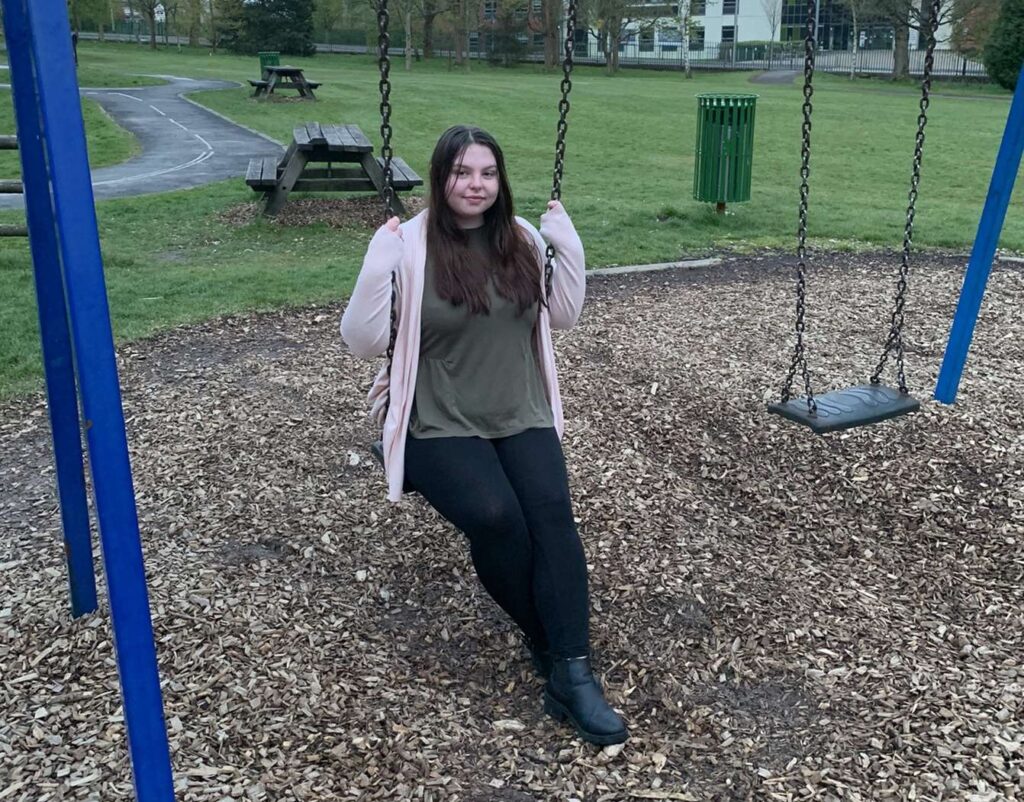 Girl on a swing